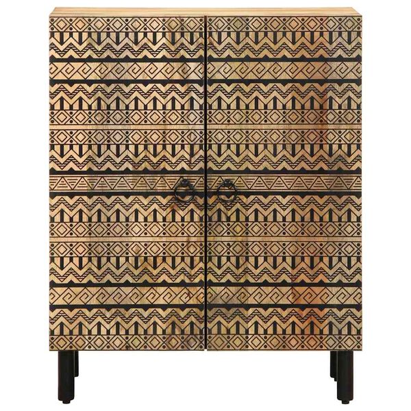 vidaXL Sideboard 60x33.5x75 cm Solid Rough Wood Mango