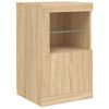 vidaXL Sideboard with LED Lights Sonoma Oak 164x37x67 cm