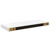 vidaXL Floating Wall Shelves 2 pcs High Gloss White 60x23.5x3.8 cm MDF