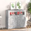 vidaXL Sideboard with LED Lights Concrete Grey 80x35x75 cm