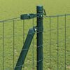 vidaXL Fence with Post Green 1.2 x 10 m Steel and PVC