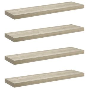 vidaXL Floating Wall Shelves 4 pcs Oak 90x23,5x3,8 cm MDF