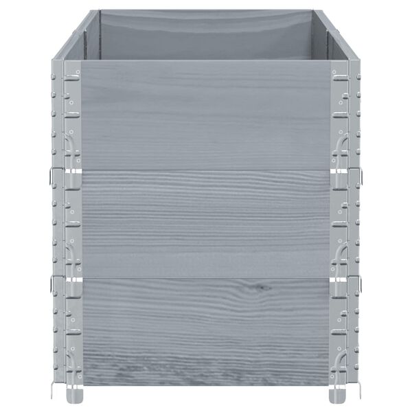 vidaXL Garden Planter Grey 150x50 cm Solid Wood Pine