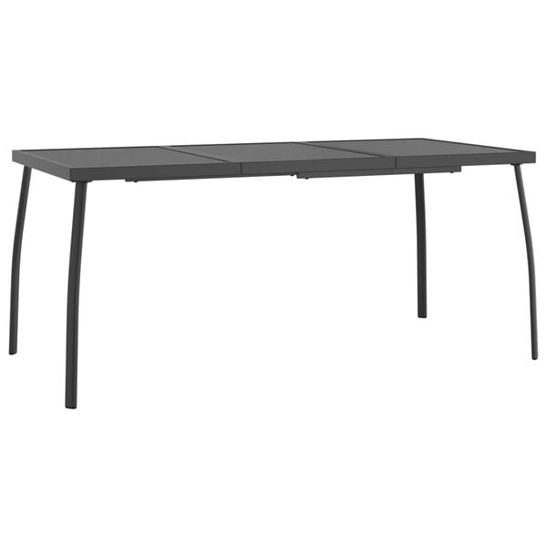 vidaXL Garden Table Anthracite 165x80x72 cm Steel Mesh