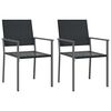 vidaXL Garden Chairs 2 pcs Black 54x62,5x89 cm Poly Rattan