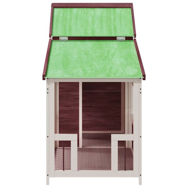 vidaXL Dog Kennel Mocha 143x60.5x109 cm Solid Wood Pine