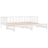 vidaXL Day Bed with Trundle without Mattress White 90x200 cm Solid Wood