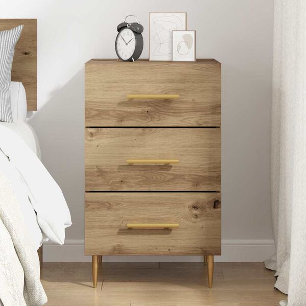 vidaXL Bedside Cabinet Artisan Oak 40 x 40 x 66 cm Engineered Wood