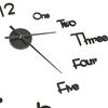 vidaXL 3D Wall Clock Modern Design Black 100 cm XXL