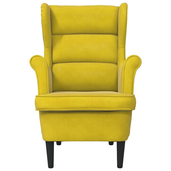 vidaXL Armchair Mustard Yellow Velvet