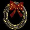 vidaXL Wreath with 60 LEDs Warm white 76 x 8.5 x 76 cm Acrylic