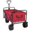 vidaXL Folding Wagon Red 89 x 63 x 96 cm Steel and Polyester Oxford