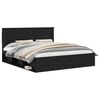 vidaXL Bed Frame with Headboard Black 200 x 200 cm Solid Pine Wood