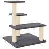 vidaXL Cat Tree with Sisal Scratching Posts Dark Grey 61 cm