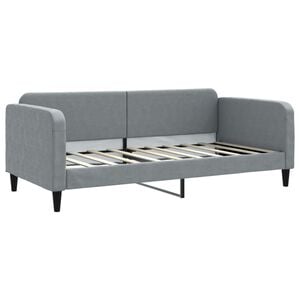 vidaXL Day Bed without Mattress Light Grey 90x190 cm Single Fabric