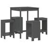 vidaXL 5 Piece Garden Bar Set Grey Solid Wood Pine