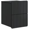 vidaXL Wall-Mounted Bedside Cabinet Black 33 x 34.5 x 43 cm