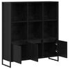 vidaXL Book Cabinet 2 pcs Black Oak 99.5 x 30 x 108 cm Engineered Wood