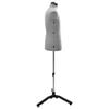 vidaXL Adjustable Dress Form Female Manual Grey 37.5-45.5 inch Fabric