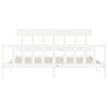 vidaXL Bed Frame without Mattress White Super King Size Solid Wood Pine