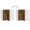 vidaXL Kitchen Wall Corner Cabinet "Porto" Smoked Oak Engineered Wood