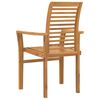 vidaXL Dining Chair 4 pcs Brown 62 x 55 x 94 cm Solid Teak Wood