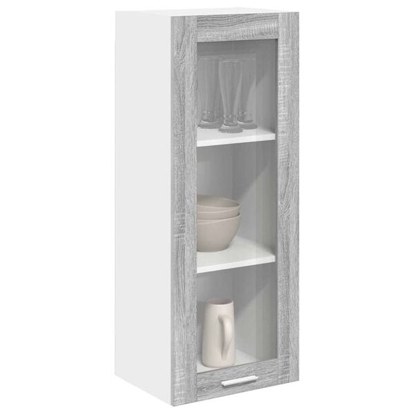 vidaXL Hanging Cabinet Grey Sonoma 40 x 31 x 100 cm Engineered Wood