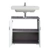 Trendteam Sink Vanity Unit Set-One White and Smokey Silver