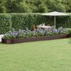 vidaXL Garden Raised Bed Galvanised Steel 600x140x36 cm Brown