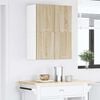 vidaXL Hanging Cabinet with Door Sonoma Oak and White 60 x 31 x 40 cm