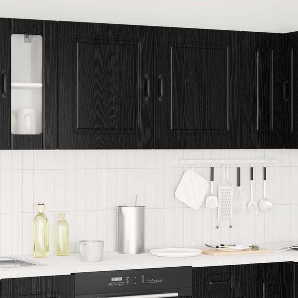 vidaXL Kitchen Cabinet Kalmar 2 pcs Black Oak 50 x 31 x 60 cm