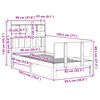 vidaXL Bookcase Bed without Mattress 90x190cm Solid Wood Pine