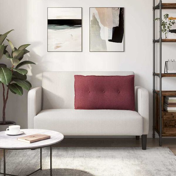 vidaXL Back Pillow Wine Red 80 x 19 x 50 cm Fabric