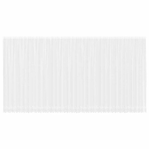 vidaXL Lace Curtain with Curtains Floral White 300 x 900 cm Polyester