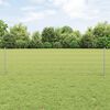 vidaXL Fence with Post Silver 0.6 x 10 m Steel