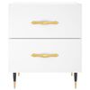 vidaXL Bedside Cabinet White 40x35x47.5 cm Engineered Wood