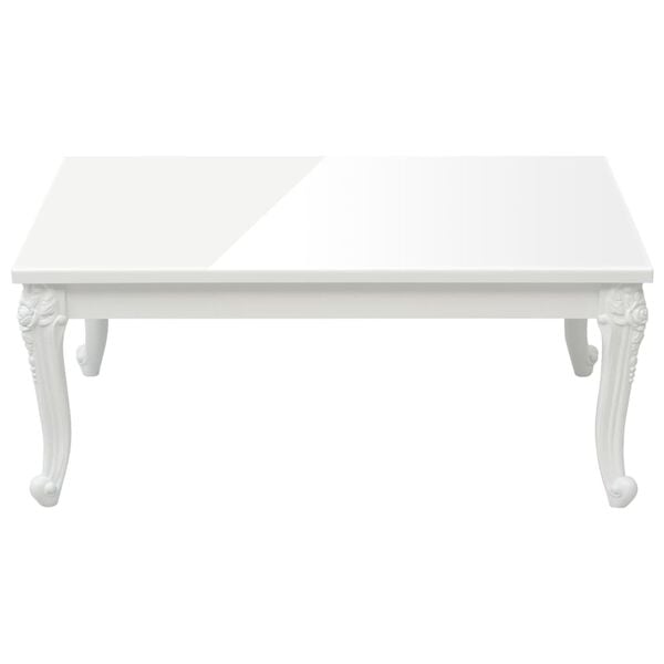 vidaXL Coffee Table High Gloss White 100x50x42 cm Engineered Wood