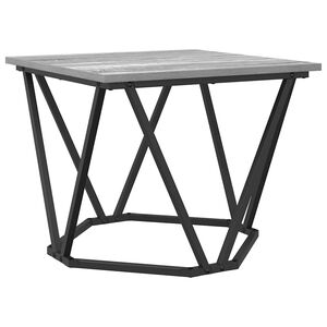 vidaXL Coffee Table 3 pcs Grey Sonoma Engineered Wood and Steel