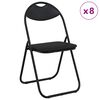 vidaXL Folding Chair 8 pcs Black 48 x 43.5 x 81 cm Faux Leather