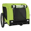 vidaXL Pet Bike Trailer Green and Black Oxford Fabric and Iron