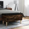 vidaXL Storage Bench Smoked Oak 82x42x46 cm Engineered Wood