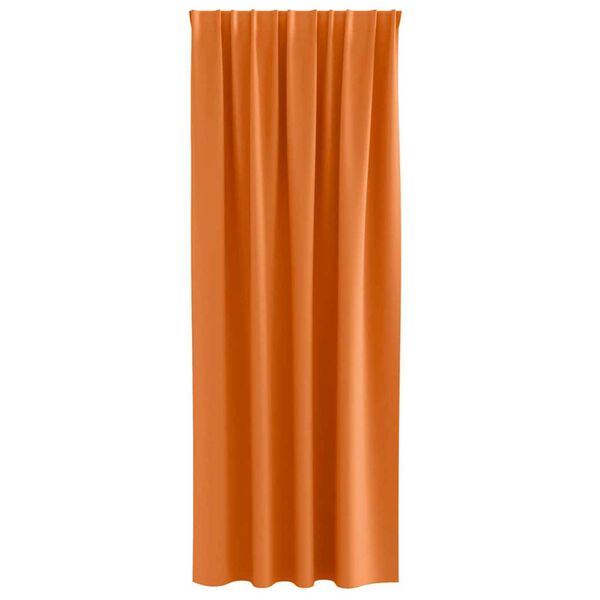 vidaXL Blackout Curtains with Rings 2 pcs Bright Orange 260 x 140 cm