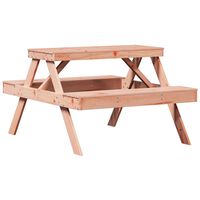 vidaXL Picnic Table 105x134x75 cm Solid Wood Pine