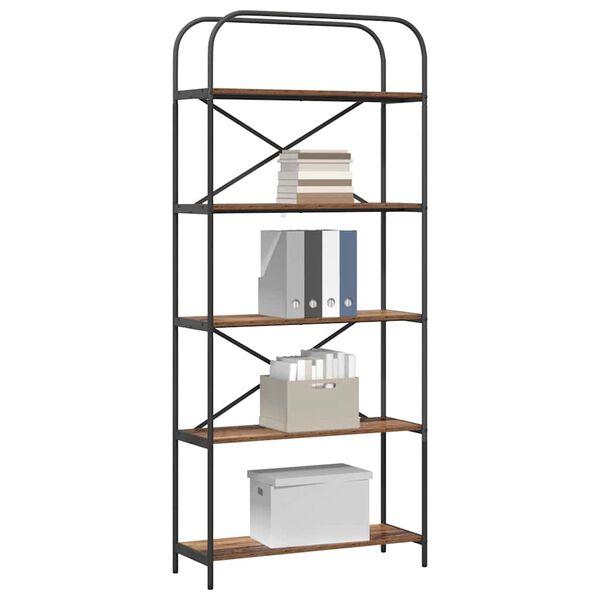 vidaXL Bookshelf Old Wood 80 x 30 x 183 cm Engineered wood