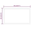 vidaXL LED Bathroom Mirror 50x30 cm