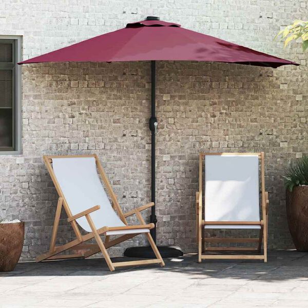vidaXL Garden Parasol Bordeaux Red 294 x 150 x 224 cm