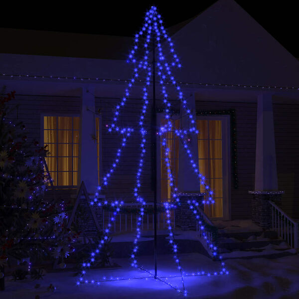 vidaXL Christmas Cone Tree 360 LEDs Indoor and Outdoor 143x250 cm
