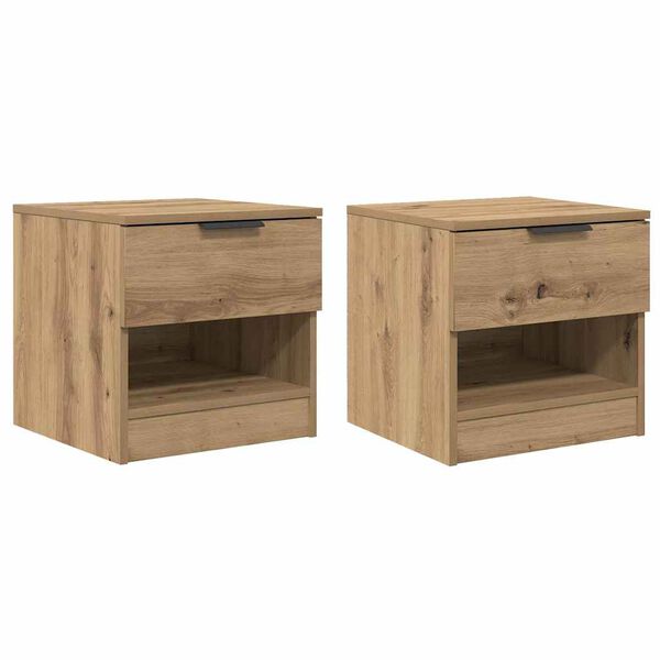 vidaXL Bed Cabinet 2 pcs Artisan Oak 40 x 39 x 40cm Engineered Wood