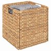 vidaXL Storage Baskets 2 pcs Natural 28 x 28 x 28 cm Water hyacinth