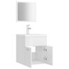 vidaXL Bathroom Furniture Set High Gloss White Engineered Wood
